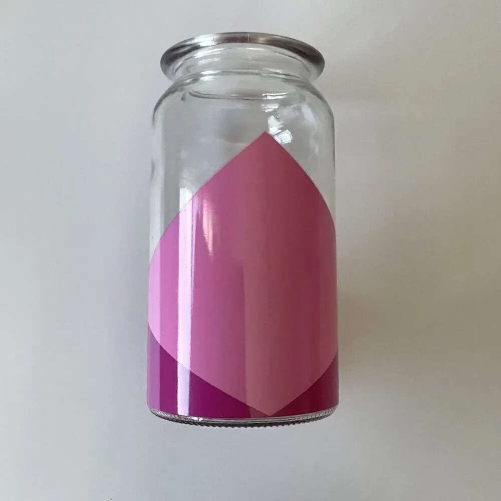 Proflowers Pink Ombre Style Glass Floral Vase Home Accent